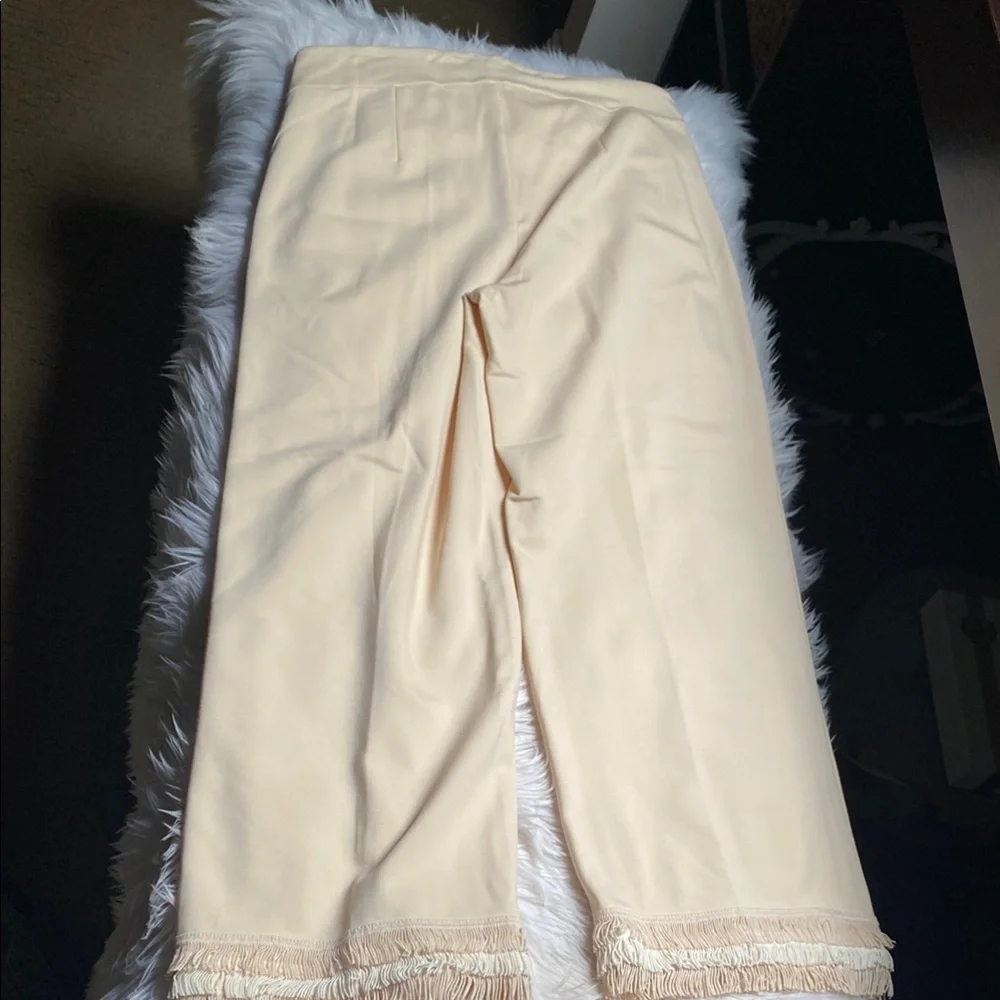 Lysse Vanilla Cream Fringe Hem Pants - Picture 7 of 11